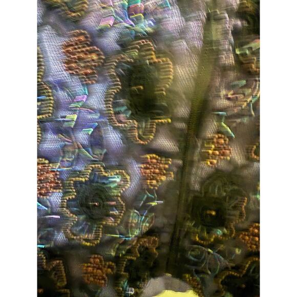 Elegant Purple Floral Embroidered Blouse - Picture 12 of 13